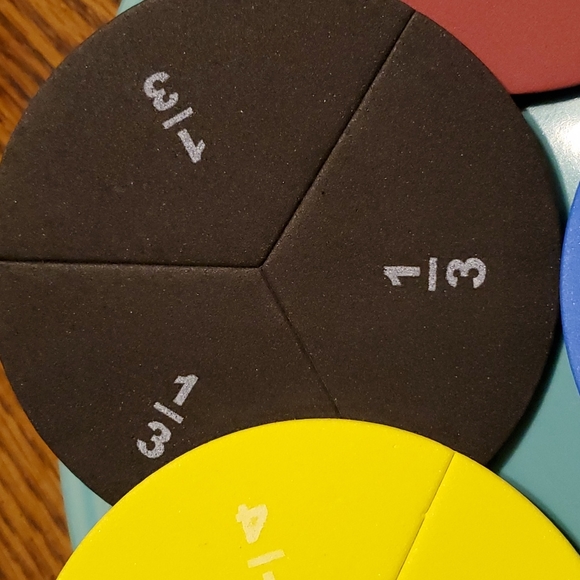 Teacher Created Resources® Foam Fraction Circles. Educational. 51 pieces. NWOT - Picture 8 of 10